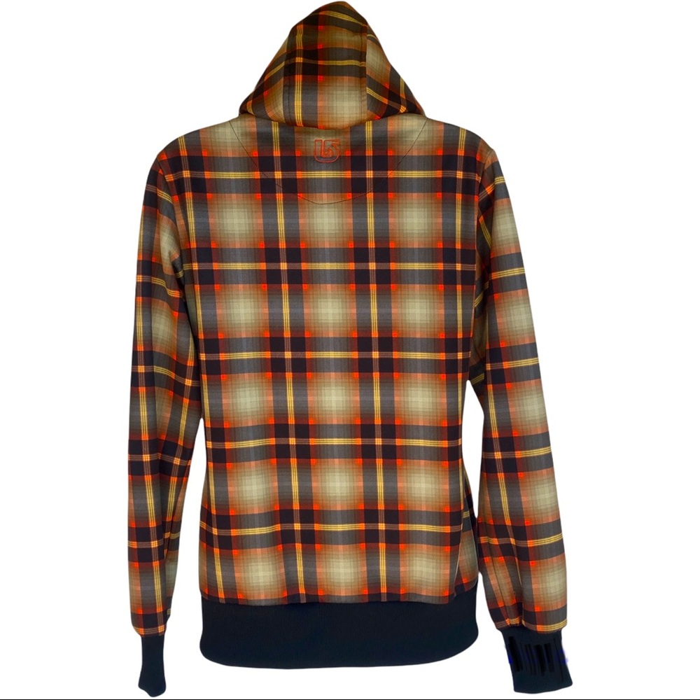 Burton Dry Ride Full Zip Scoop Hoodie Plaid Fleece Lined Women’s Size Small - Picture 2 of 16